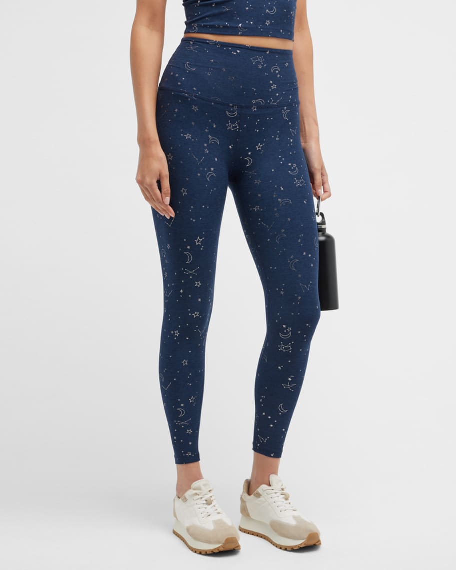 Shiny Leopard High Waisted Midi Legging