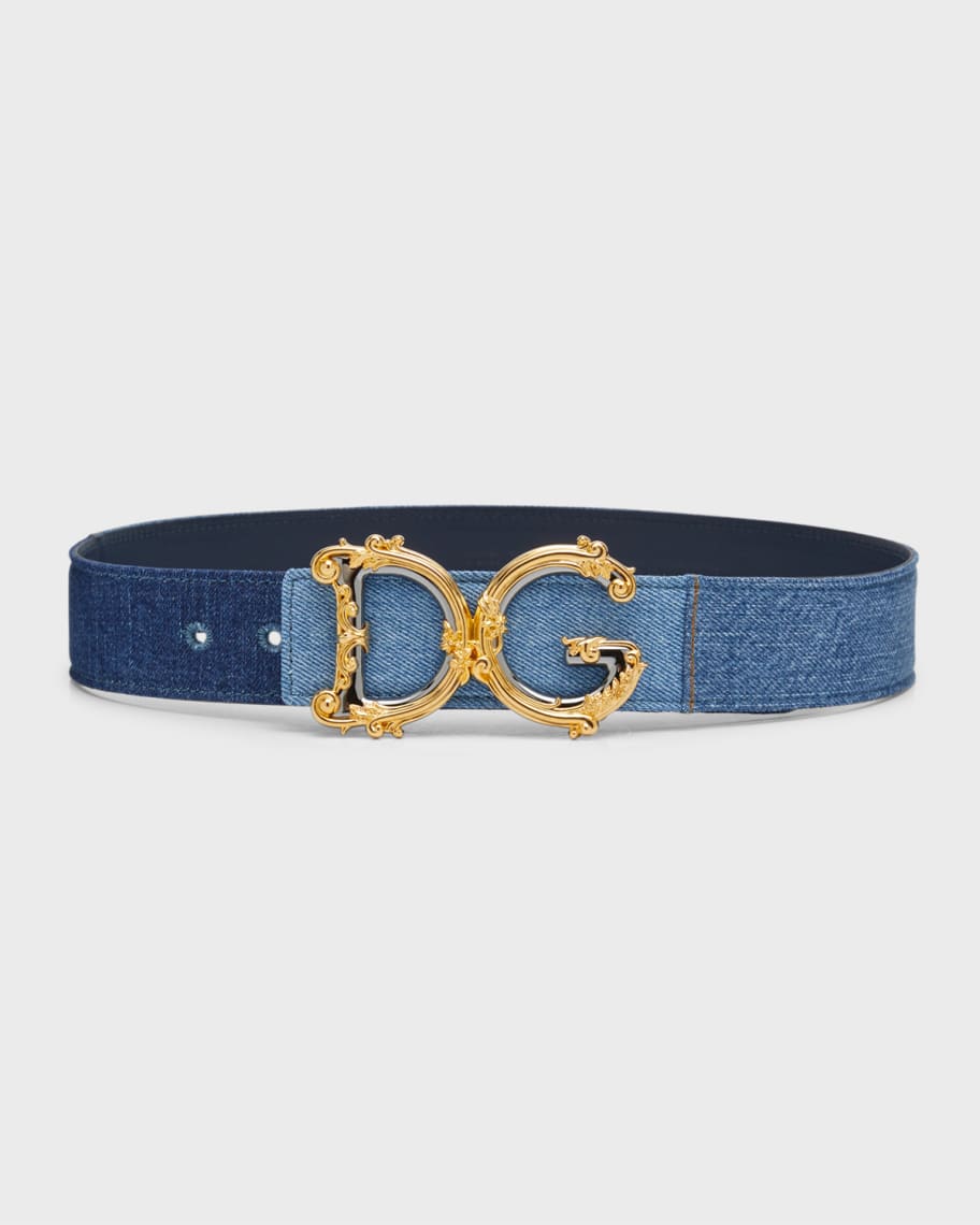 Dolce & Gabbana Devotion Buckle Belt Embellished Heart Luxury Iconic