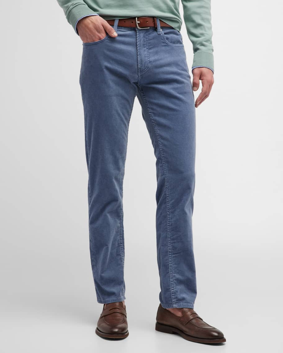 Image 1 of 6: Men's Slim-Straight 5-Pocket Corduroy Pants