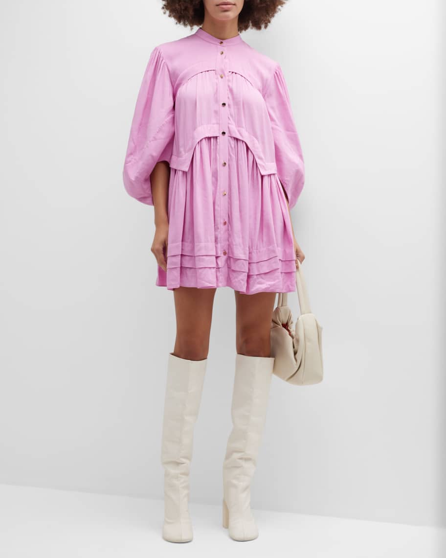 acler structured button mini dress CINDERFORD MINI DRESS