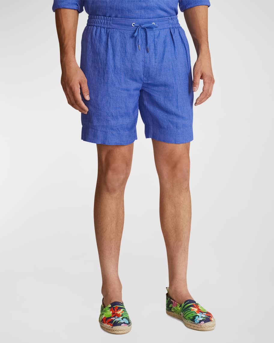 Ralph Lauren Purple Label Men's Dorset Linen Drawstring Shorts Neiman Marcus