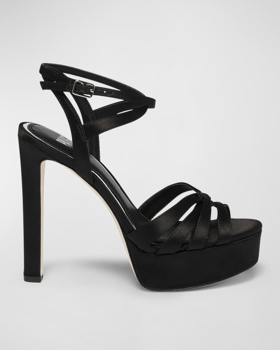 PAIGE Charlee Sandals in Satin | Neiman Marcus