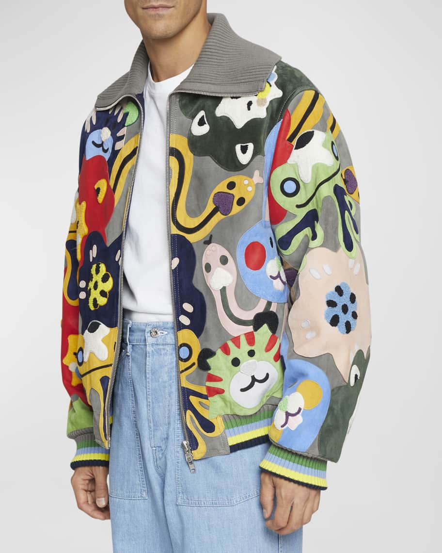 Kenzo Men's Kenzoo Pieced Bomber Jacket | Neiman Marcus