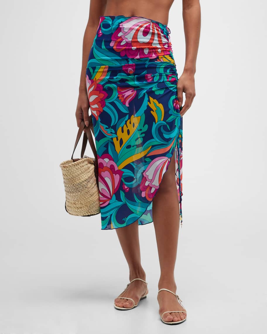 Trina Turk India Garden Sarong Coverup Neiman Marcus