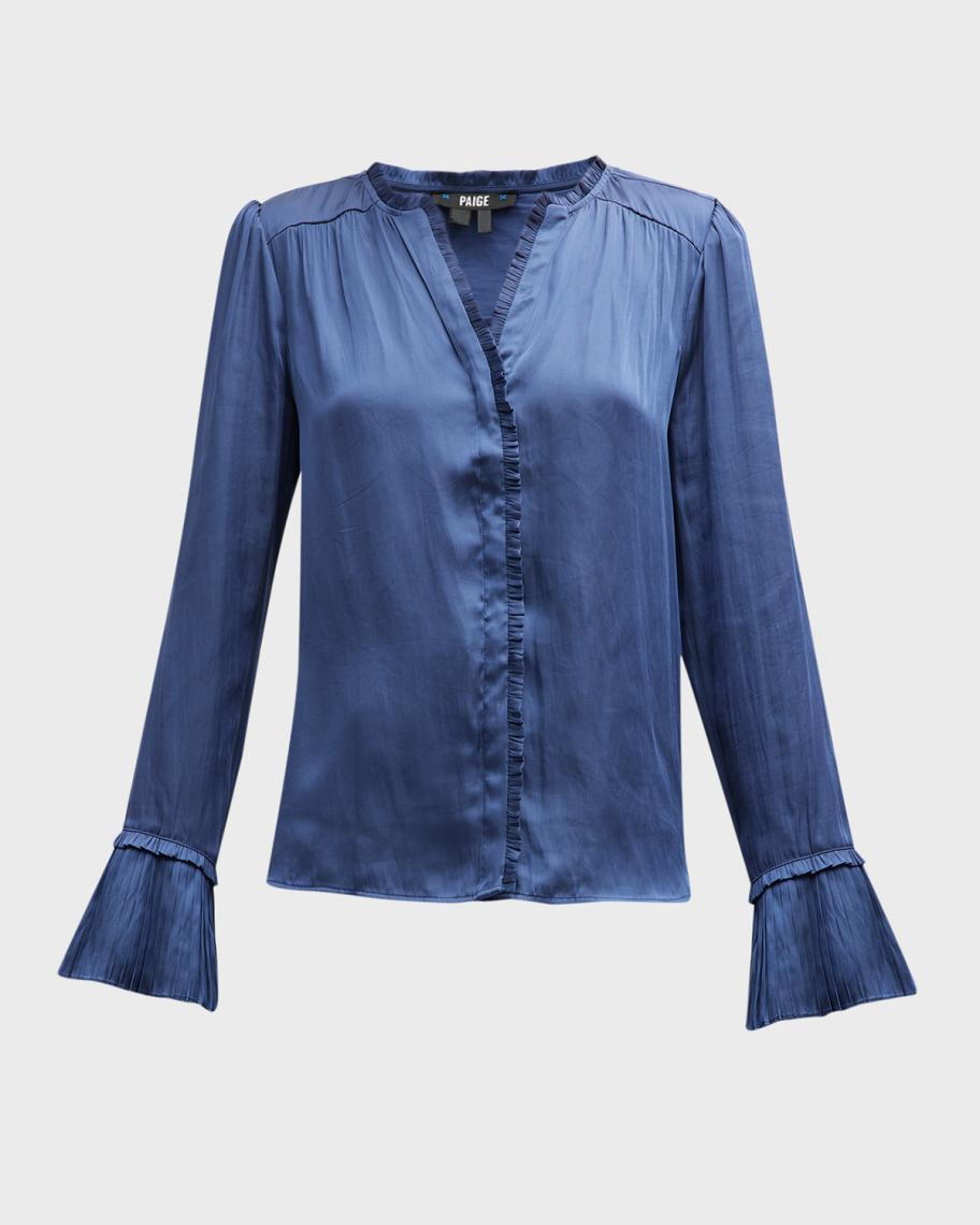 PAIGE Palma Long Sleeve Ruffle Blouse | Neiman Marcus