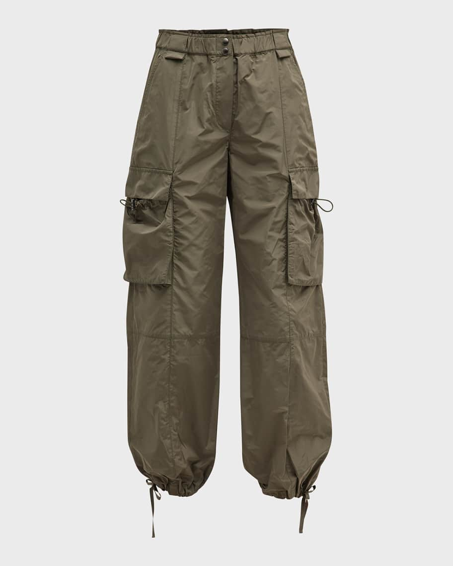 Brunello Cucinelli Taffeta Cargo Pants with Drawcord Patch Pockets ...