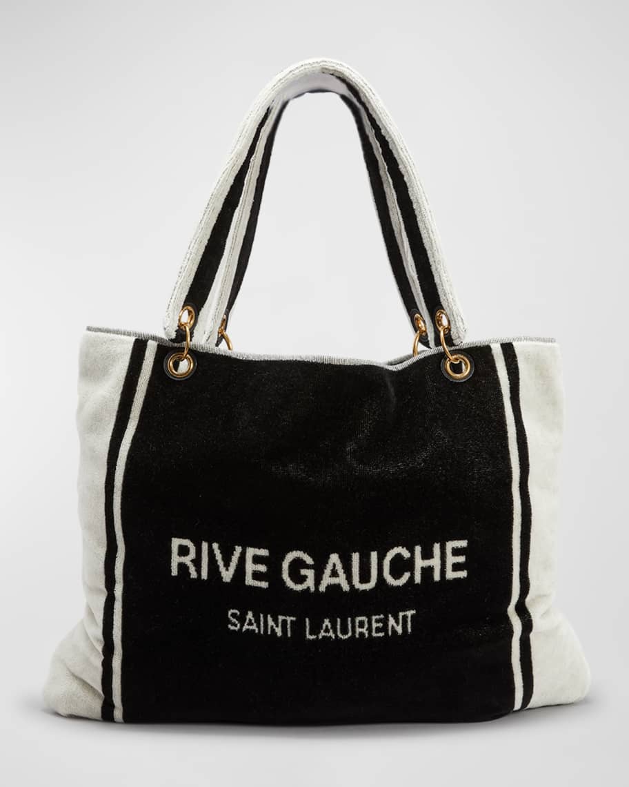 Saint Laurent Cabas Rive Gauche Towel Tote Bag | Neiman Marcus