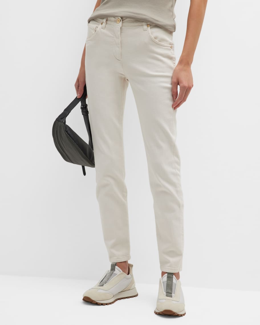 Brunello Cucinelli Slim-Leg Denim Pants | Neiman Marcus