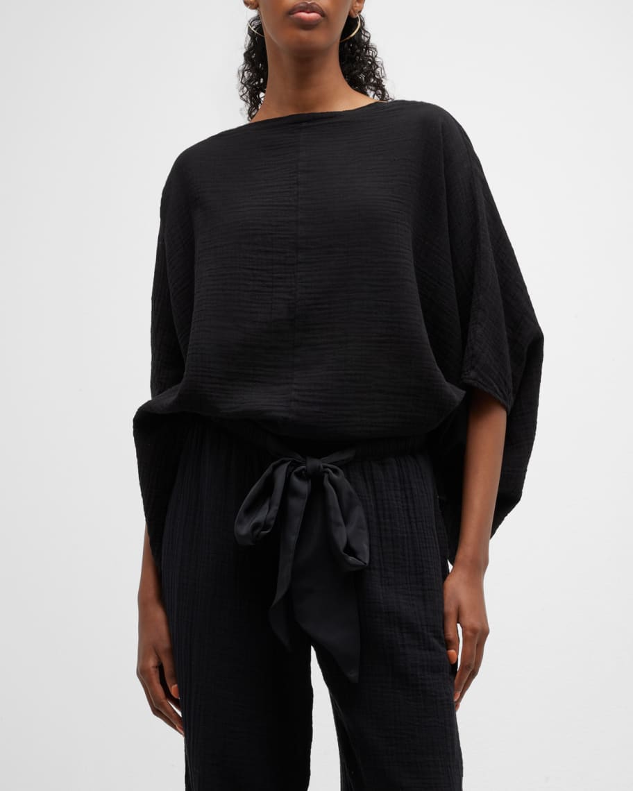 Boat Neck Gauze Tank Top