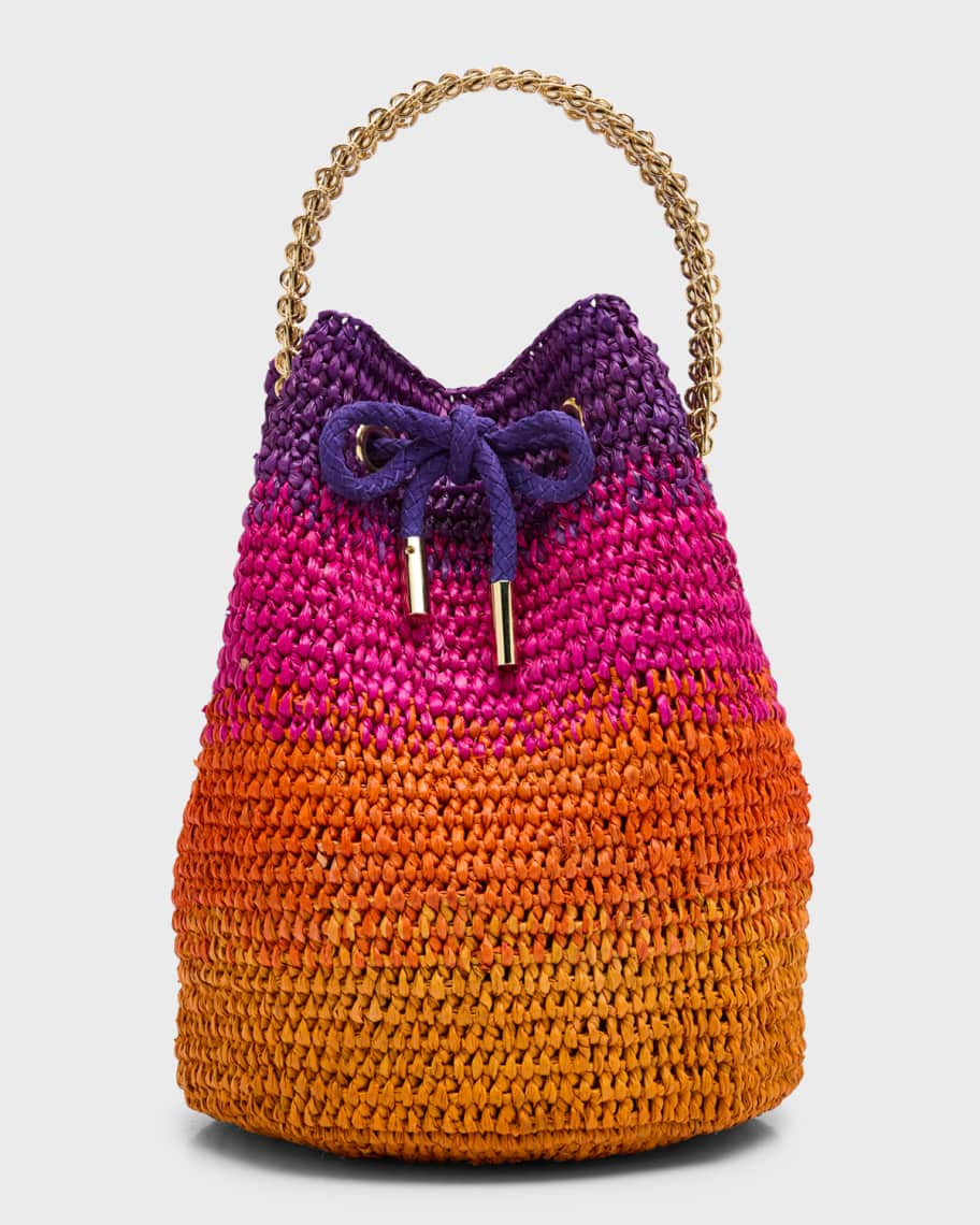 Louis Vuitton Multicolor Limited Edition Fringe Bucket Bag with Accessories  pouch