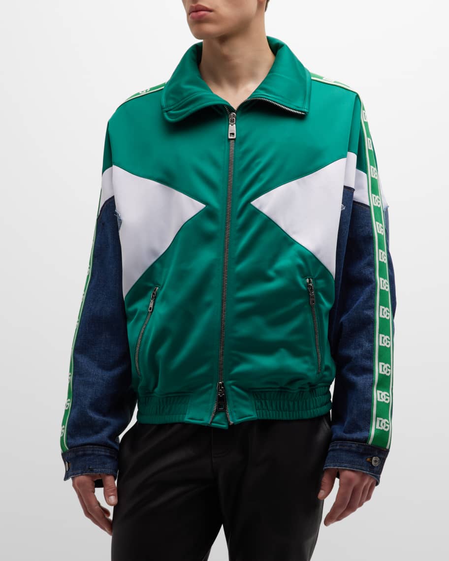 Louis Vuitton 2018 Monogram Velour Track Jacket - Blue Outerwear