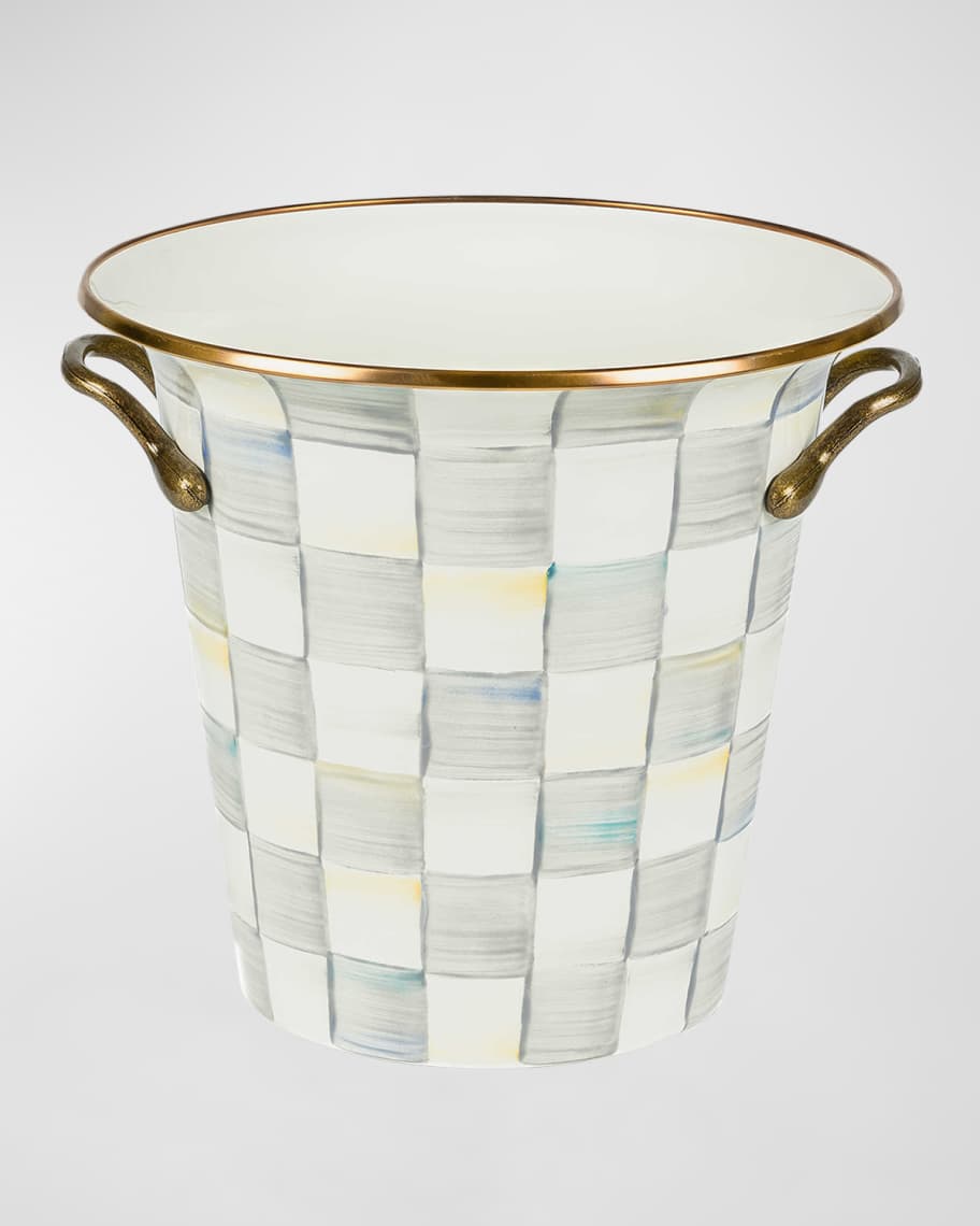 MacKenzie-Childs Sterling Check Enamel Wine Cooler