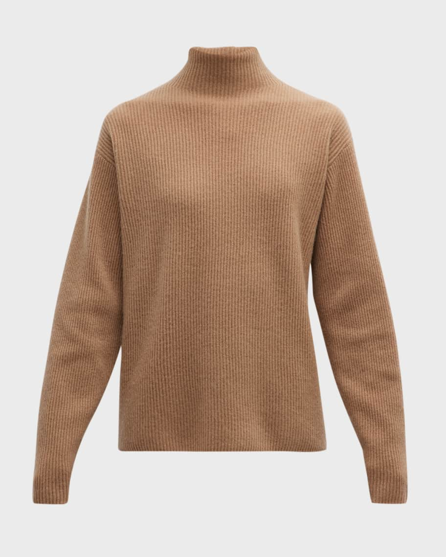 Grey/Ven Lyle Rib-Knit Turtleneck Cashmere Sweater | Neiman Marcus