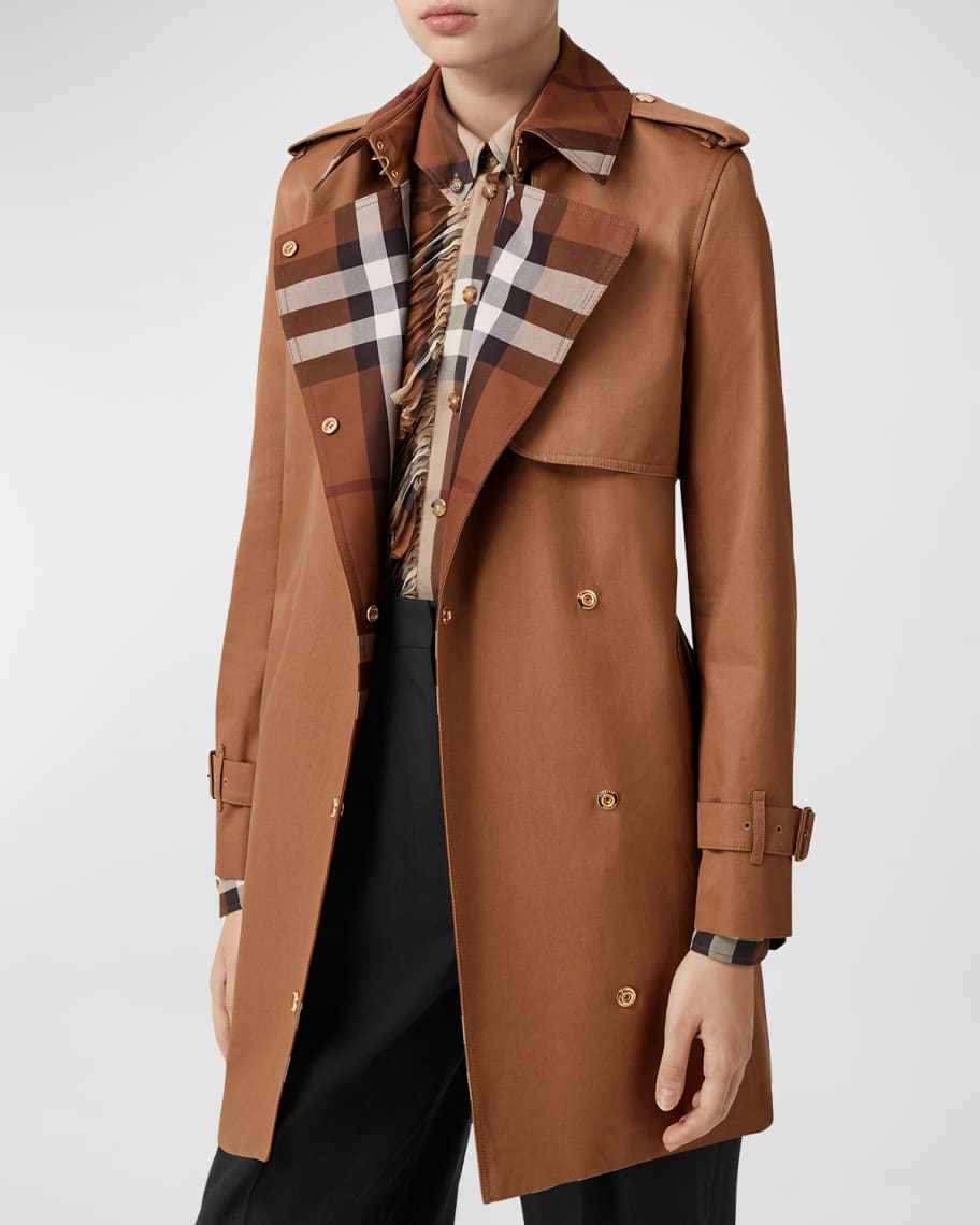 Burberry check trench coat new arrivals