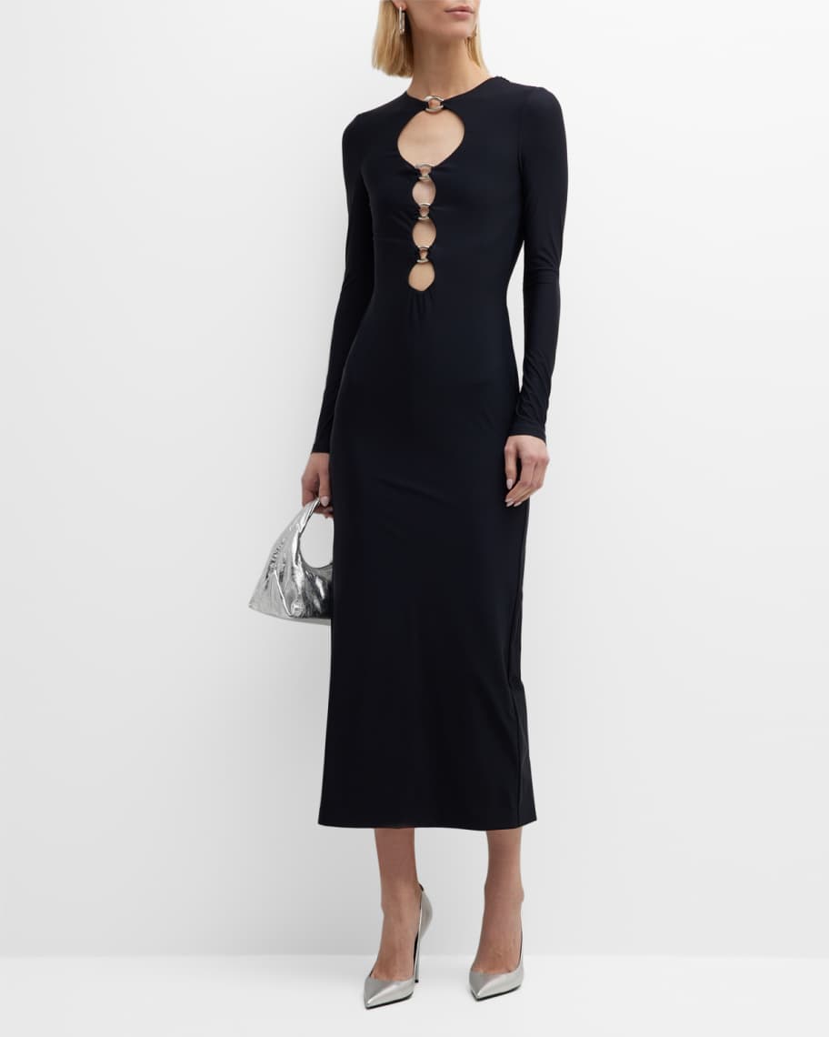 Burberry Corrine Cutout Midi Dress | Neiman Marcus