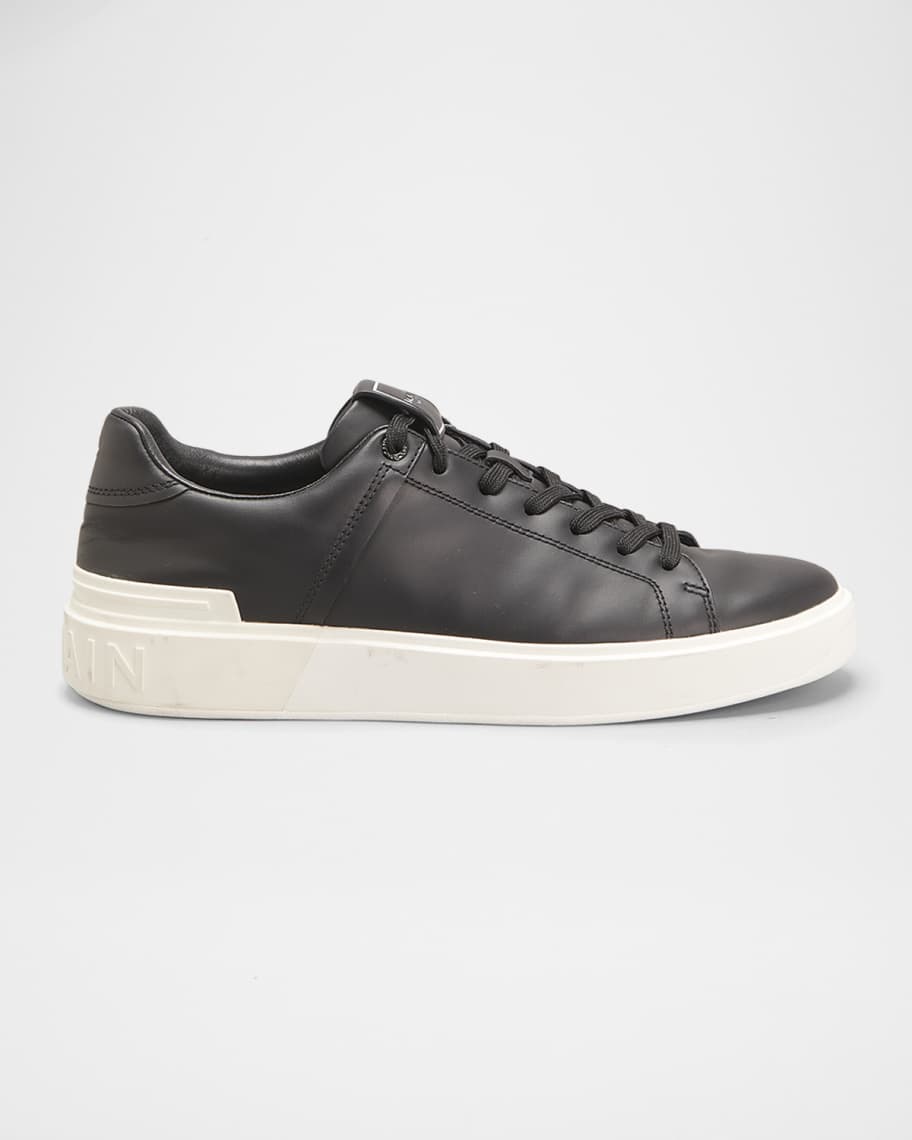 スニーカー Balmain BM1VI344LTVP B-COURT MID-TOP LEATHER Sneakers B-Court mid-top leather sneakers - Men | BALMAIN
