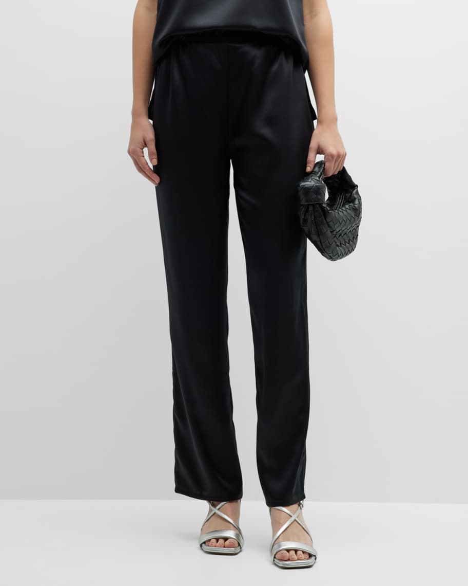 Deep Rose Pant style Straight Pure Cotton Satin main image 1