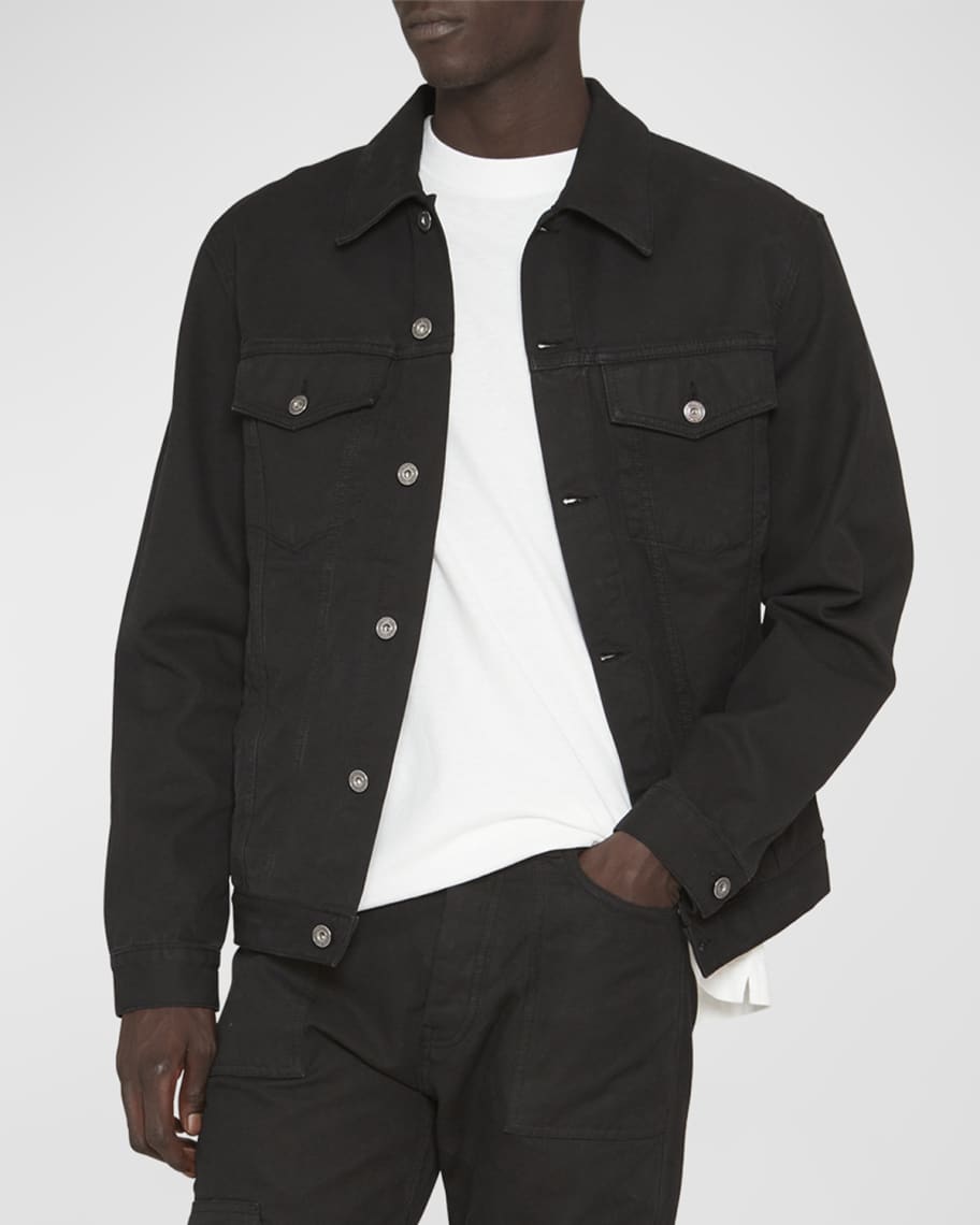 Louis Vuitton - Monogram Detail Hooded Denim Jacket - Black - Men - Size: 50 - Luxury