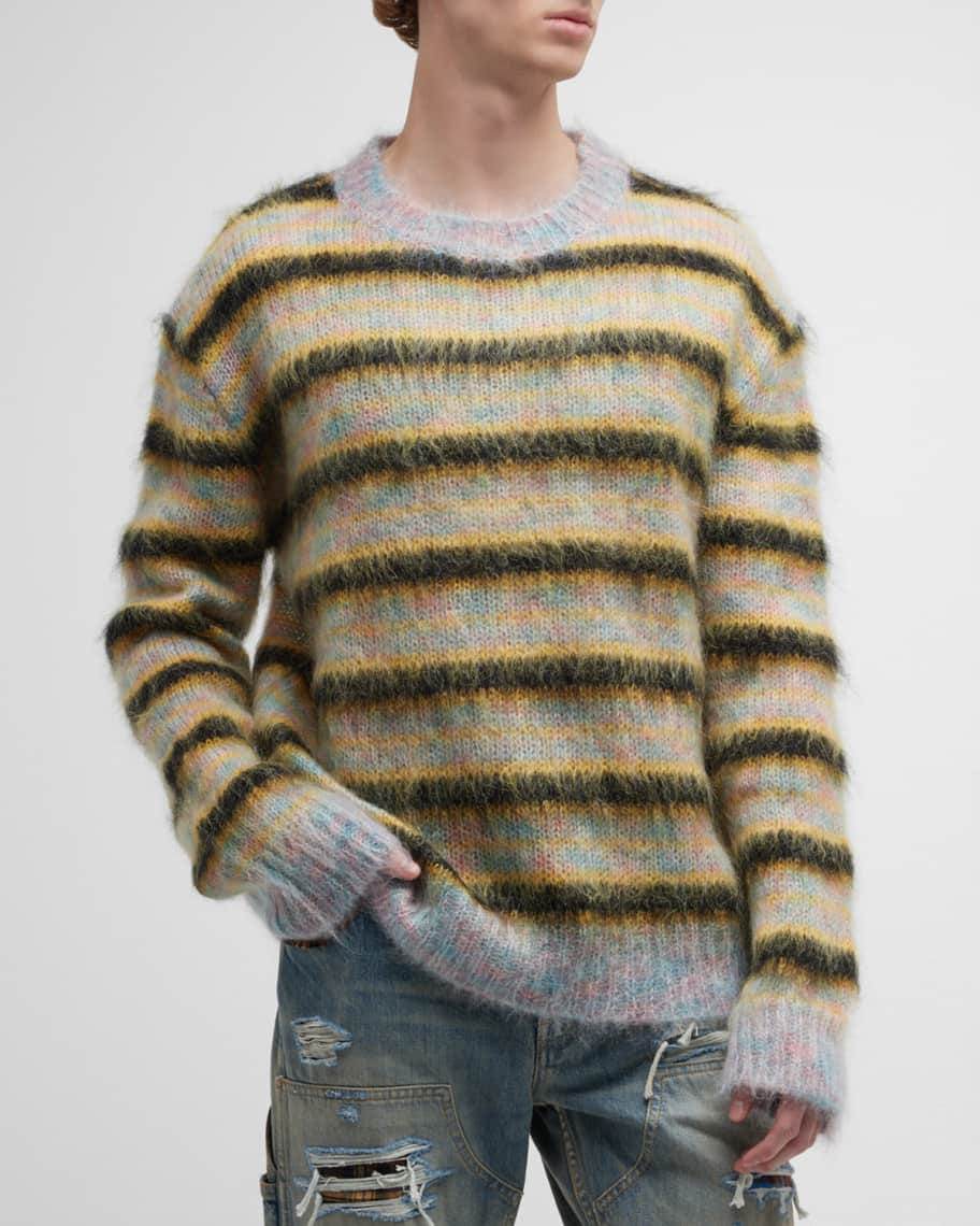 Marni Men's Striped Mohair Sweater | Neiman Marcus
