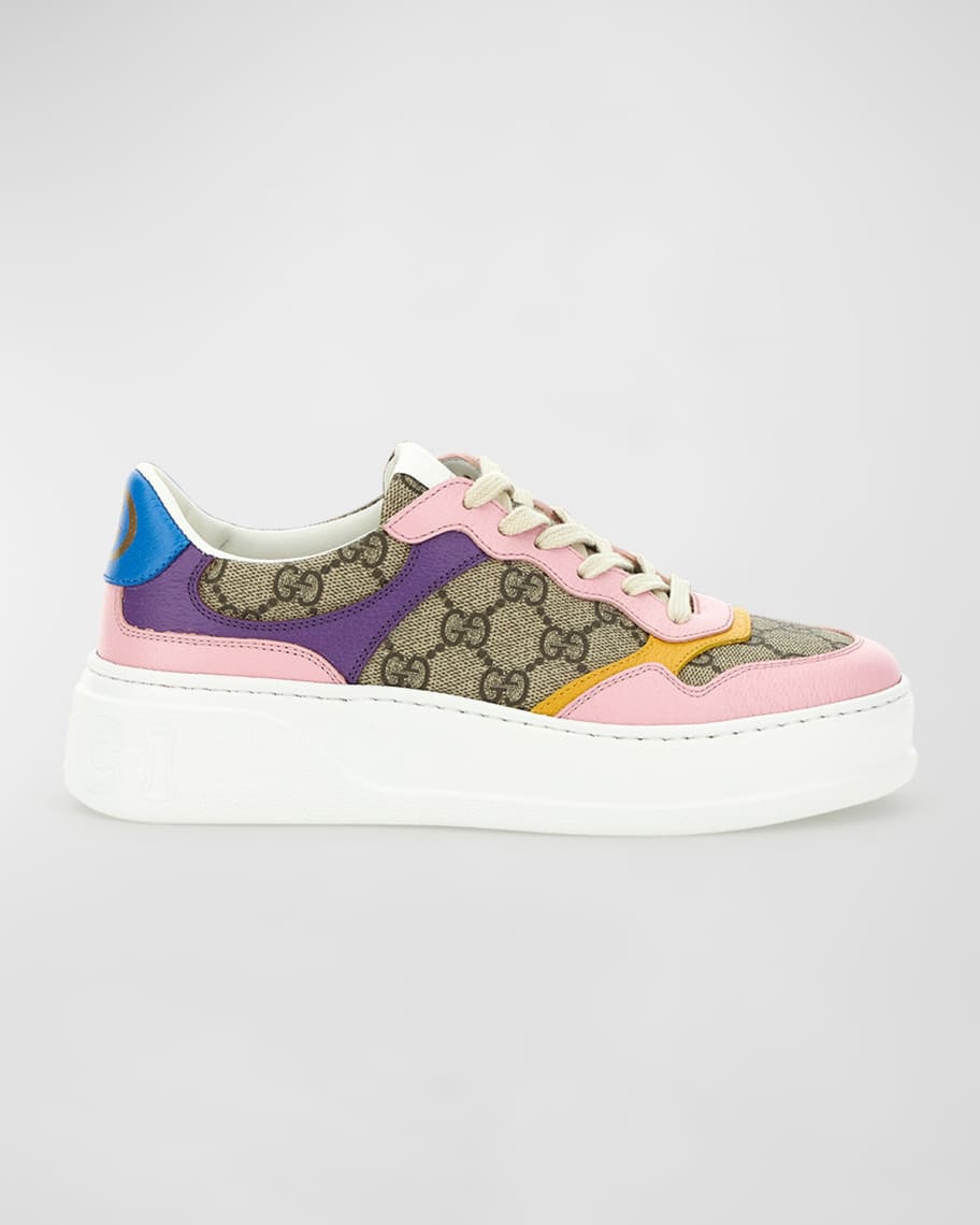 Gucci Colorblock GG Low-Top Chunky Sneakers | Neiman Marcus