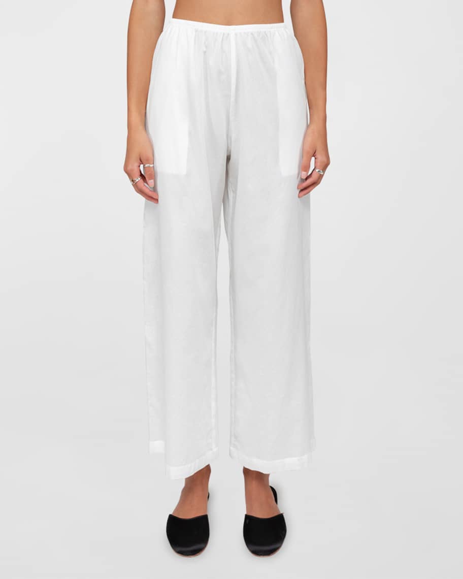 LESET Yoko Patch-Pocket Cotton Pants | Neiman Marcus