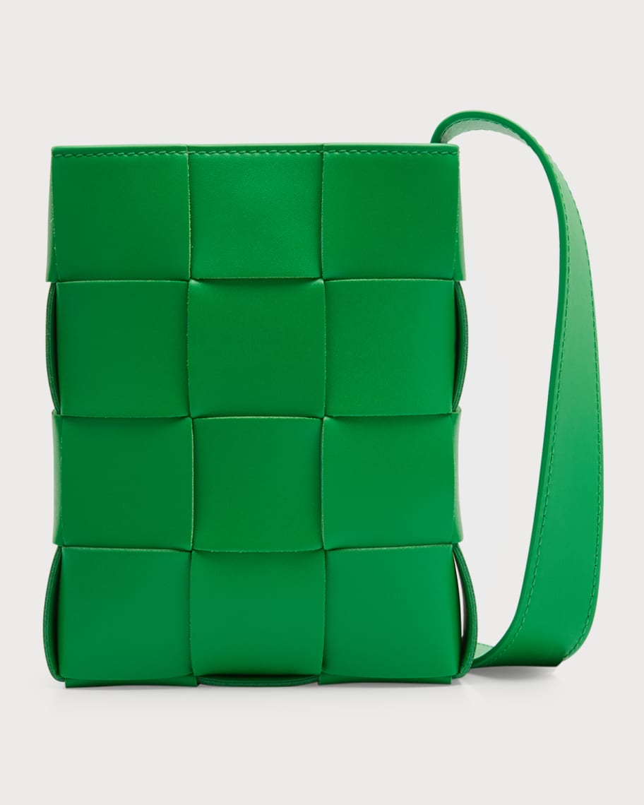 Bottega Veneta green Leather Cassette Cross-Body Bag