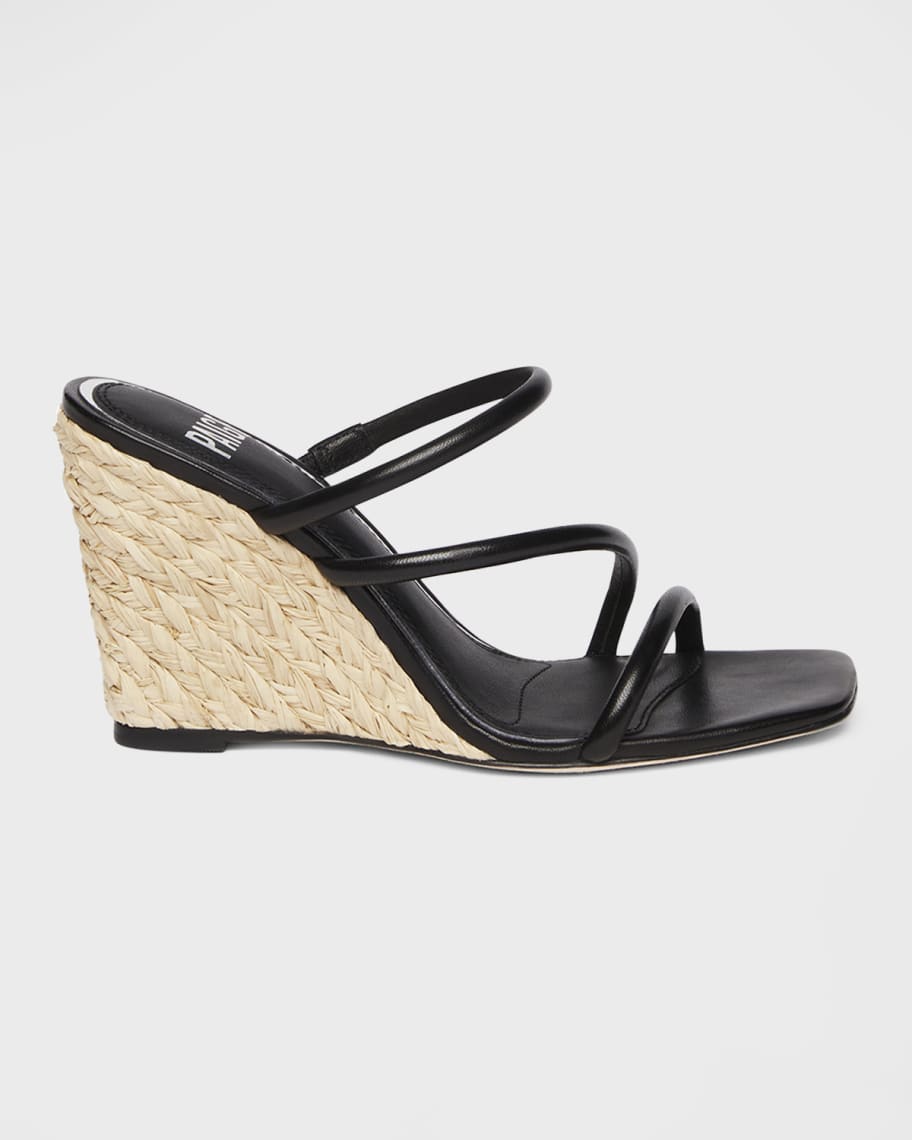PAIGE Stacey Three-Band Wedge Espadrilles | Neiman Marcus