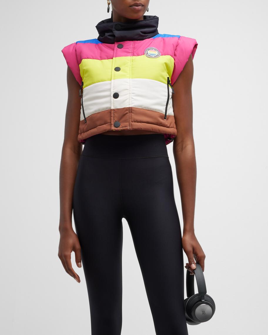 Beach Riot Canyon Colorblock Puffer Vest | Neiman Marcus