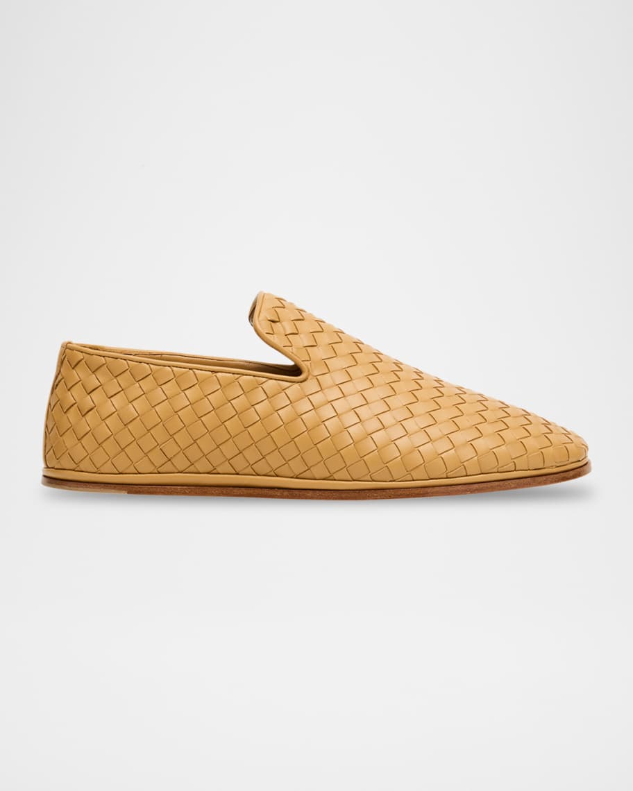 Bottega Veneta Men's Sunday Intrecciato Leather Slippers | Neiman