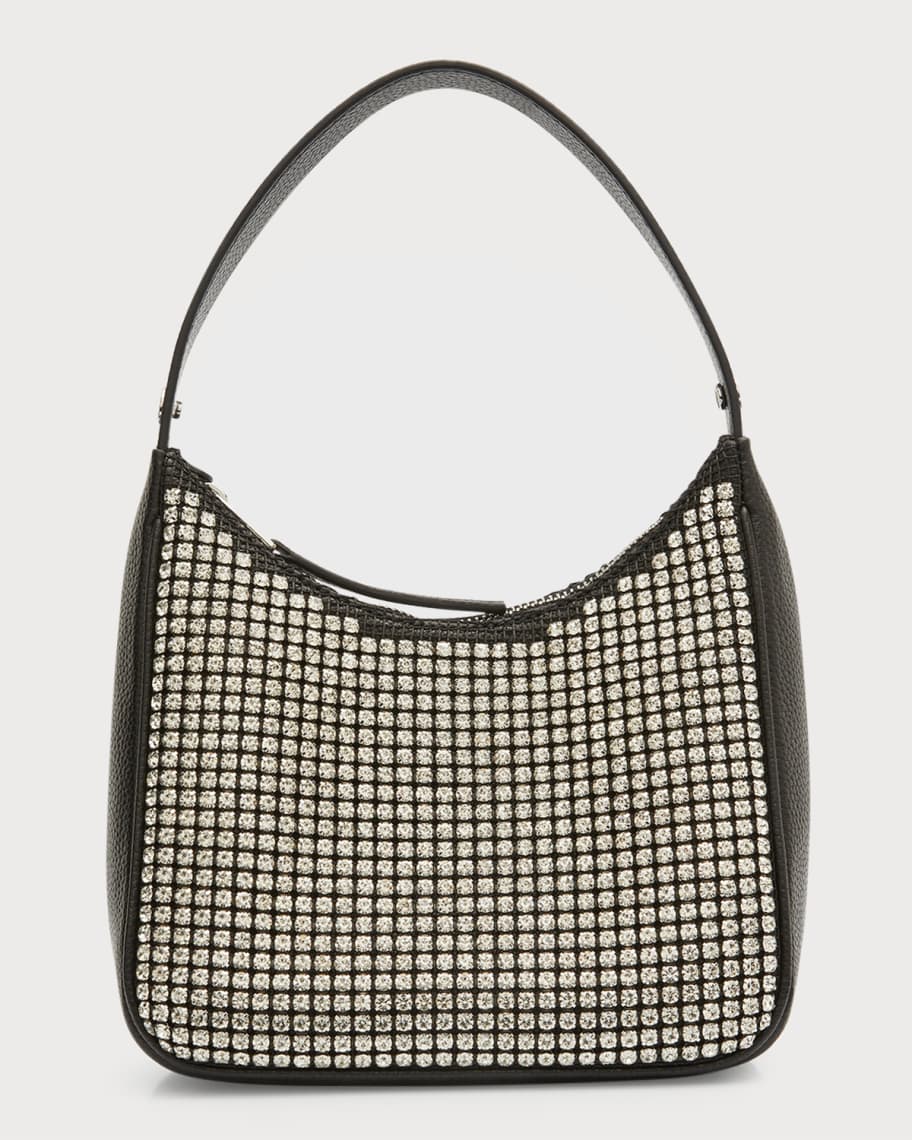 SIMONMILLER Snap Crystal Leather Shoulder Bag Neiman Marcus