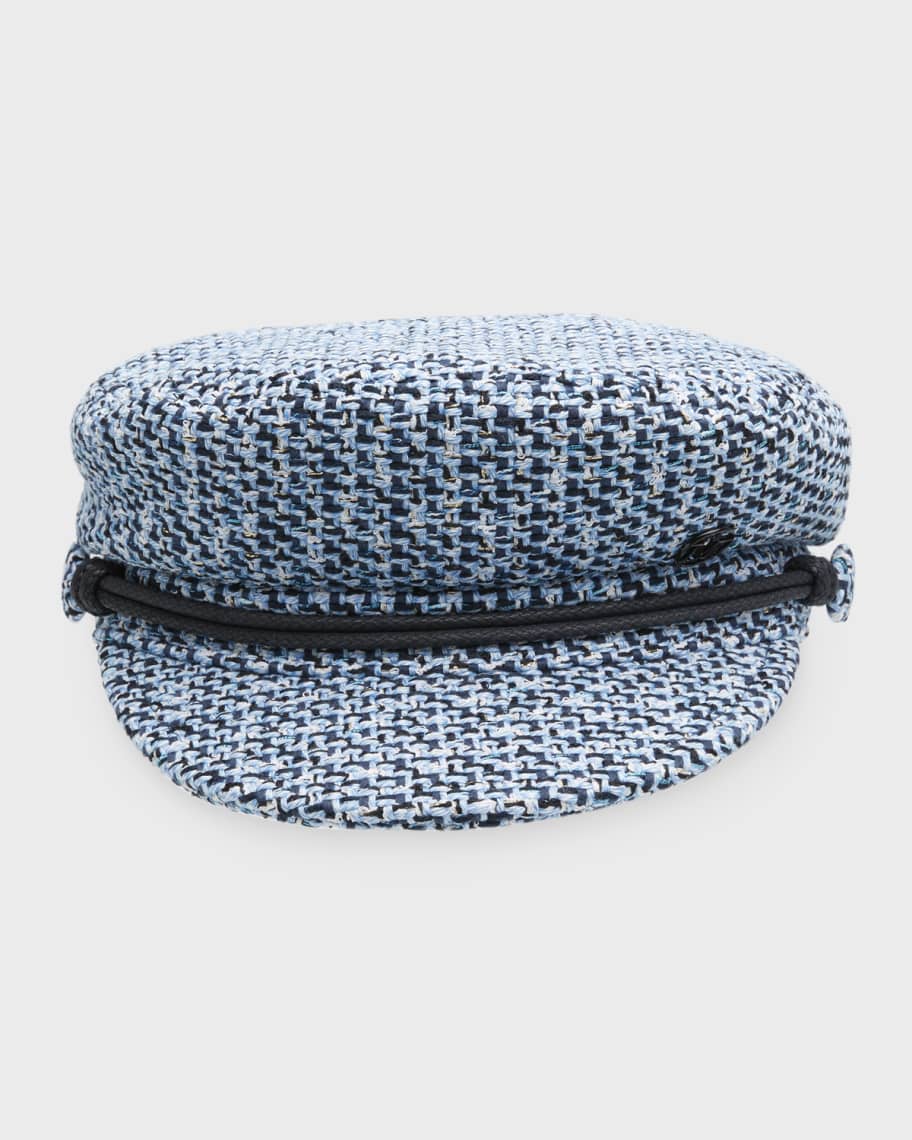 Maison Michel New Abby Summer Tweed Newsboy Cap | Neiman Marcus