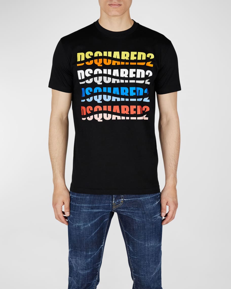 Dsquared2 Men's Color Wave Logo T-Shirt | Neiman Marcus