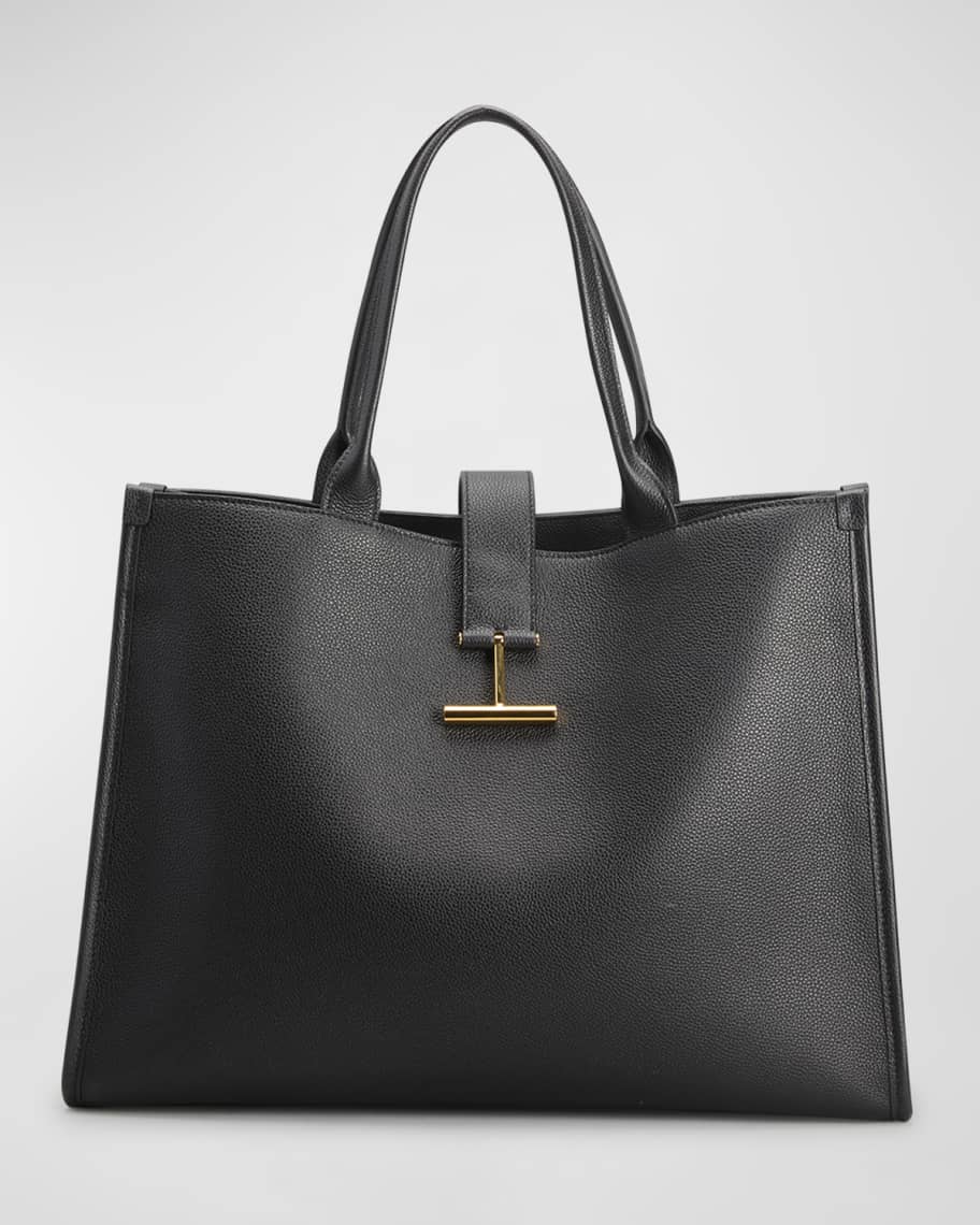 TOM FORD Tara Large Top Handle Tote in Grained Leather | Neiman Marcus