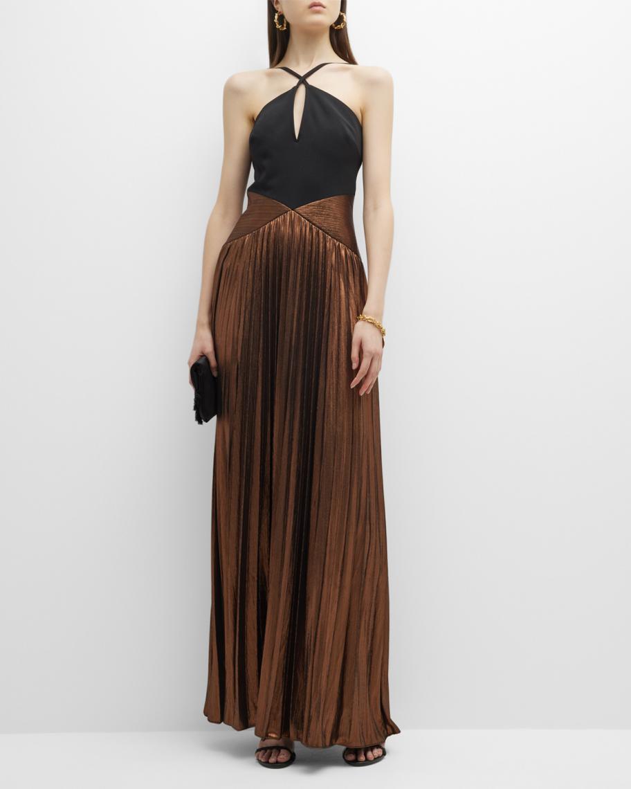 open lace back dress Rent Dress The Population Aubriella Mineral Blue Tiered Maxi Dress