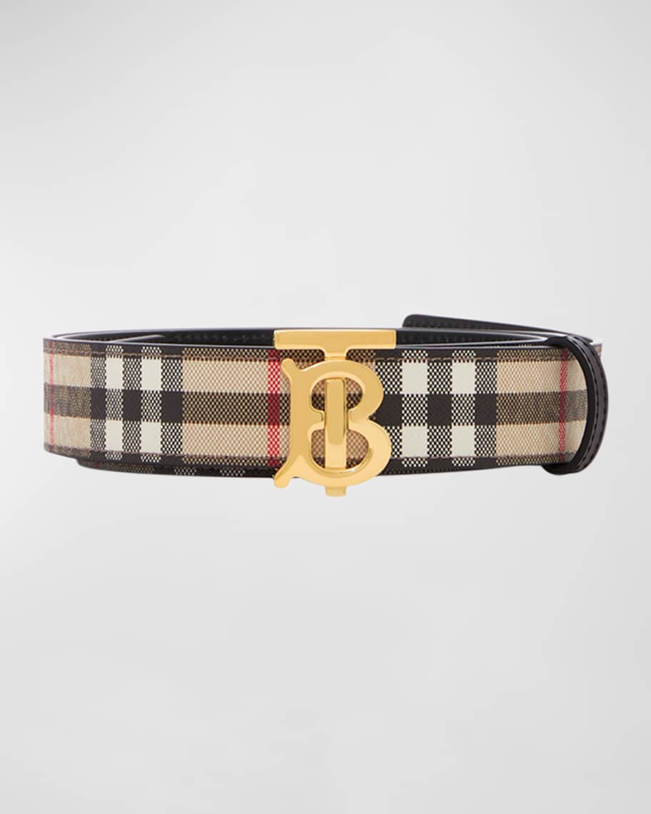 Burberry TB Check Reversible Medium Belt Neiman Marcus