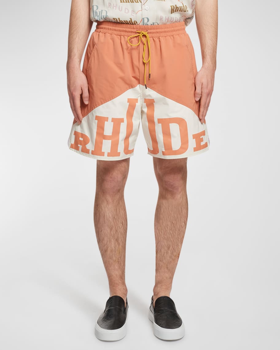 Rhude Men's Colorblock Logo Yachting Shorts Neiman Marcus