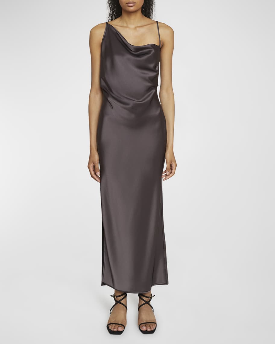 【NANUSHKA】Sleep Satin Maxi Dress/追跡+関税+全国送料込み Nanushka Slip Long Dress | Pink | FARFETCH