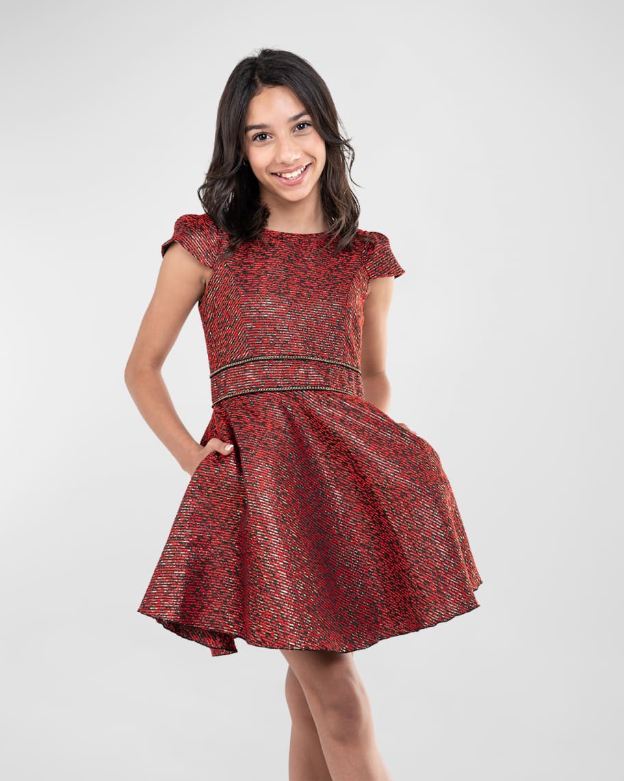 Zoe Girl's Kaia Tweed Dress, Size 716 Neiman Marcus