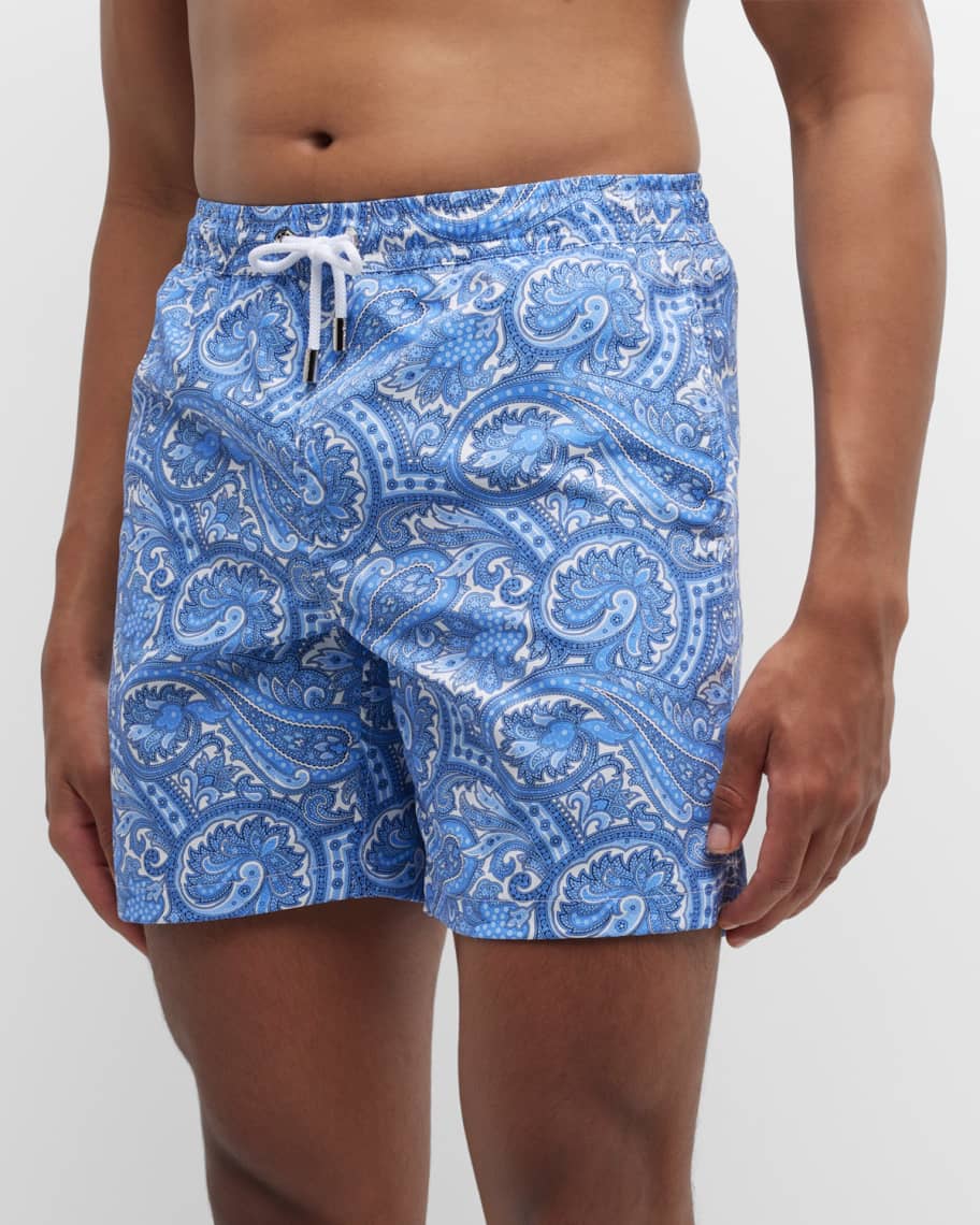 Mens paisley swim clearance trunks