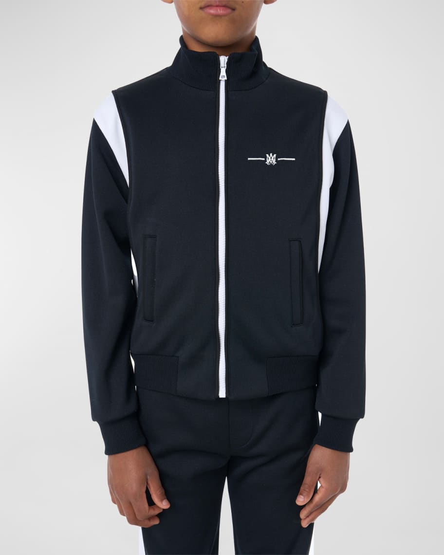 Amiri Boy's Track Embroidered Logo-Print Jacket, Size 4-12 | Neiman Marcus