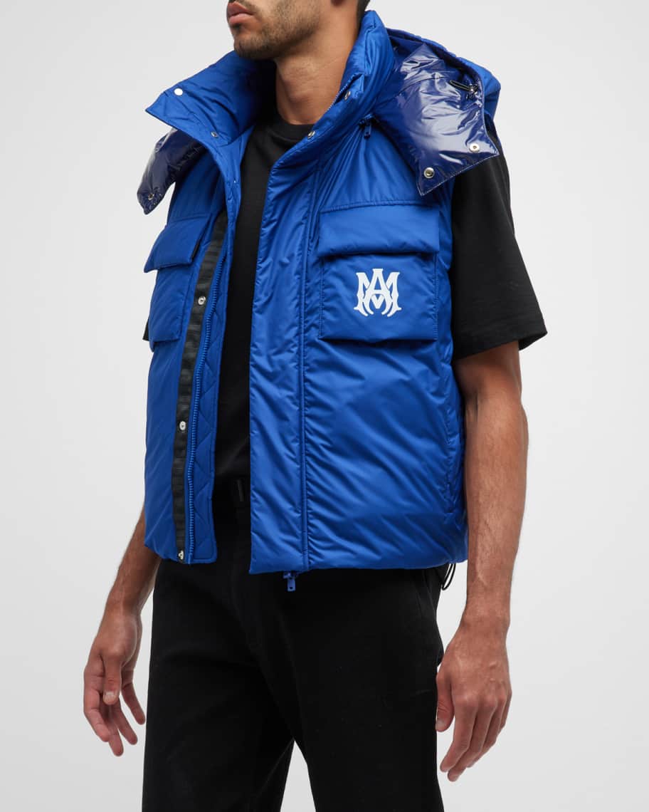 Amiri Men's Hooded Down Vest Neiman Marcus