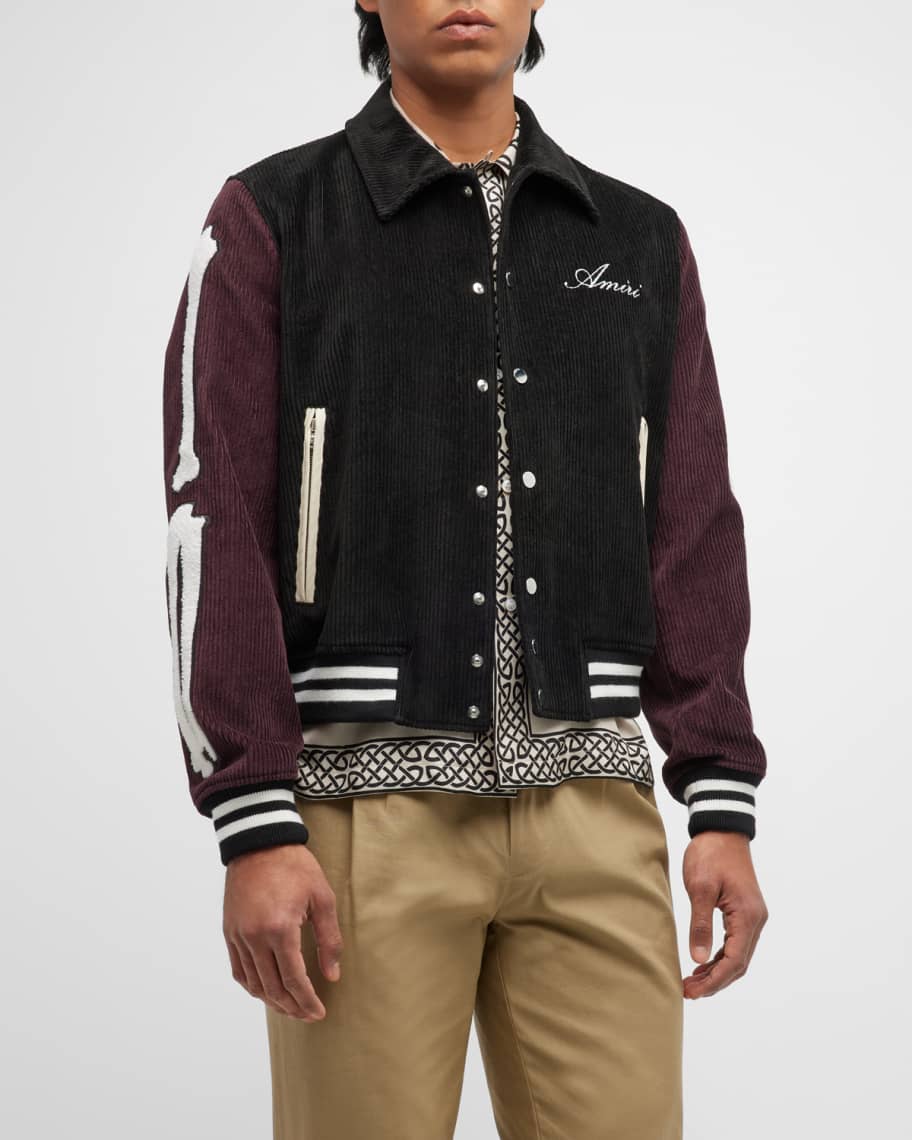 AMIRI Green Bones Varsity Bomber Jacket Amiri