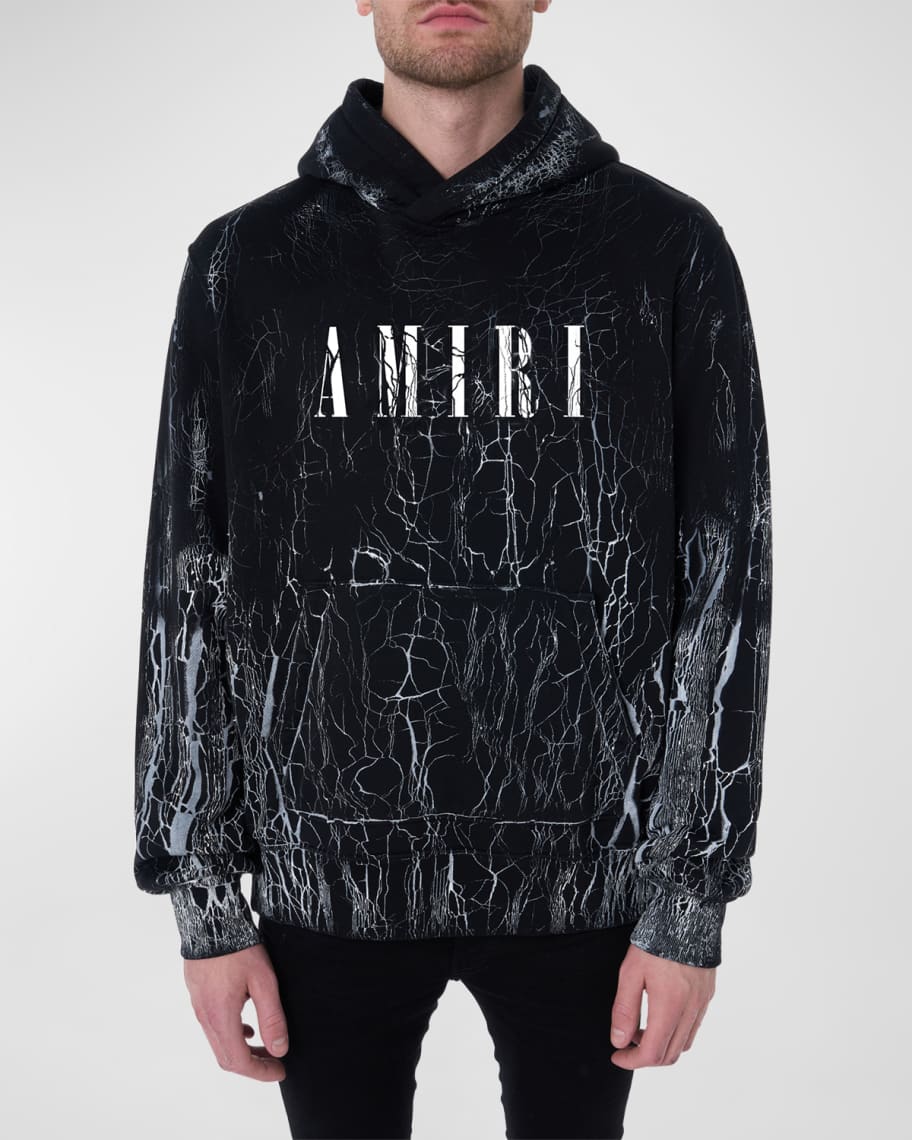 Amiri Cracked Tie-Dye Denim Jacket