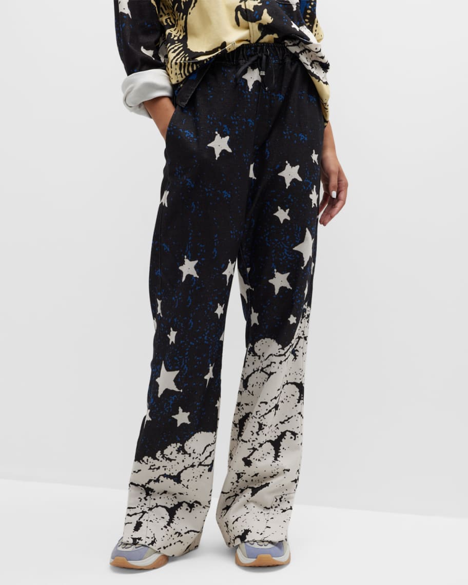 Versace Men's Monogram Silk Pajama Pants
