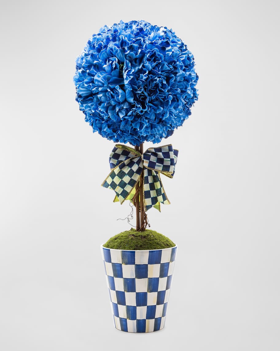 MacKenzie-Childs Royal Check Topiary Drop in Large | Neiman Marcus MacKenzie-Childs Royal Check Topiary Drop in Large