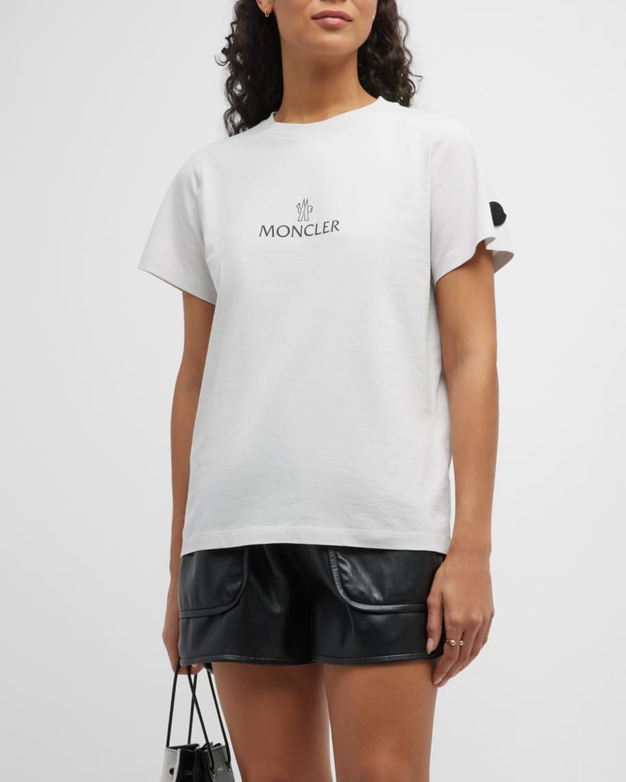 Moncler Short-Sleeve T-Shirt with Logo Detail | Neiman Marcus