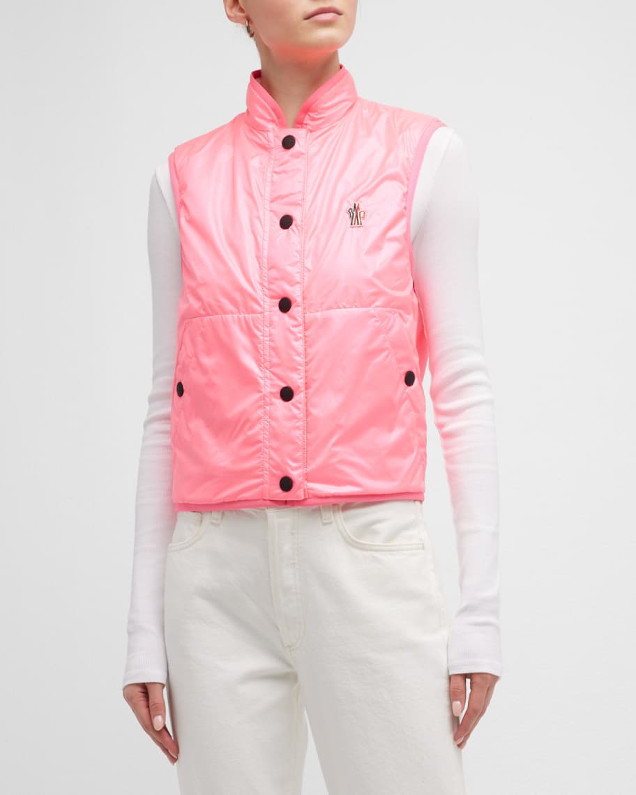 Moncler Reversible Nylon Vest with Faux Sherpa Lining | Neiman Marcus