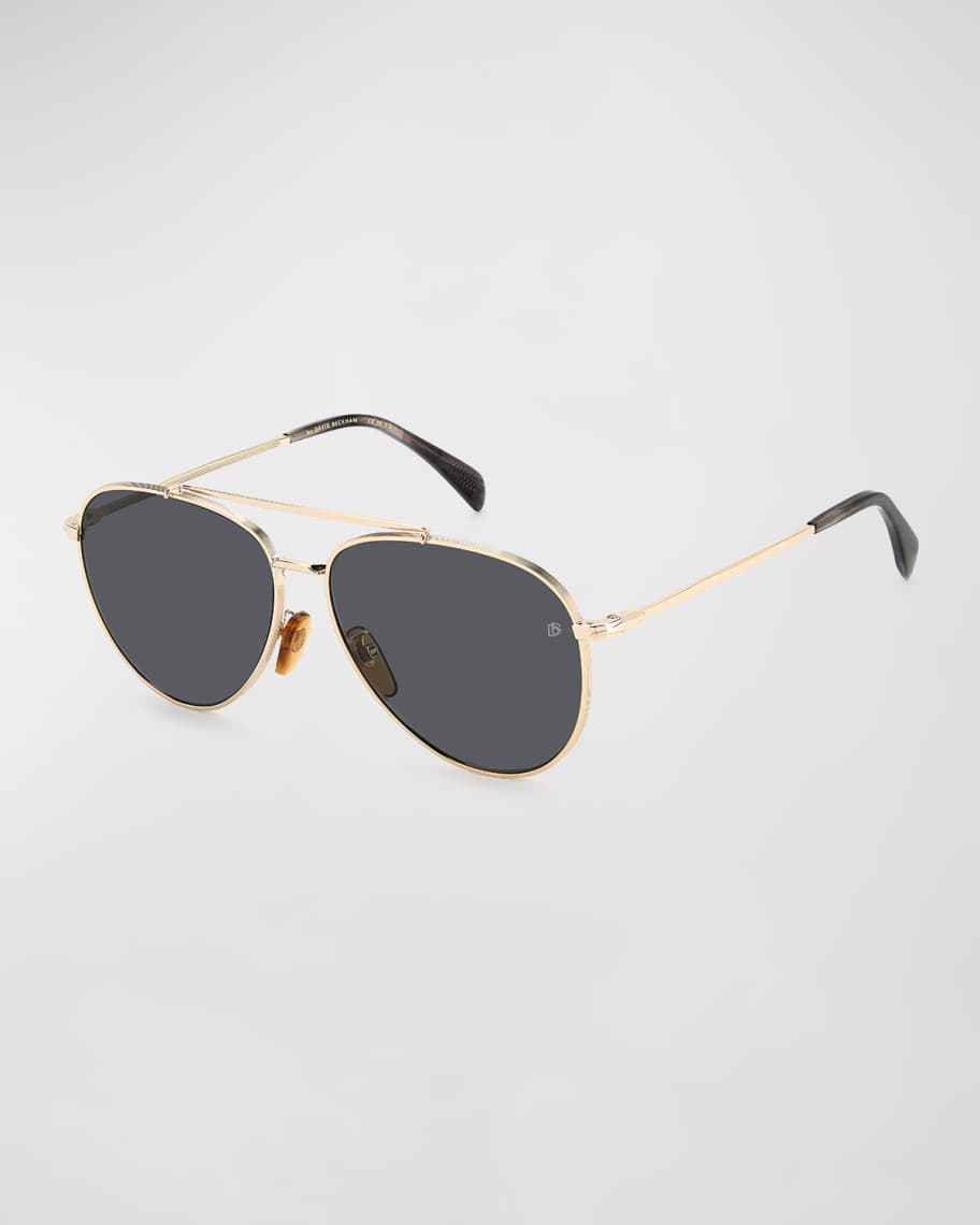 Victoria Beckham 18K Gold Mirror Aviator Sunglasses - Gold/Gold