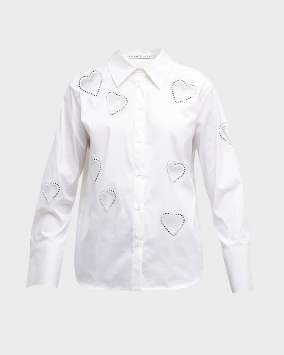  Heart Cutout Shirt