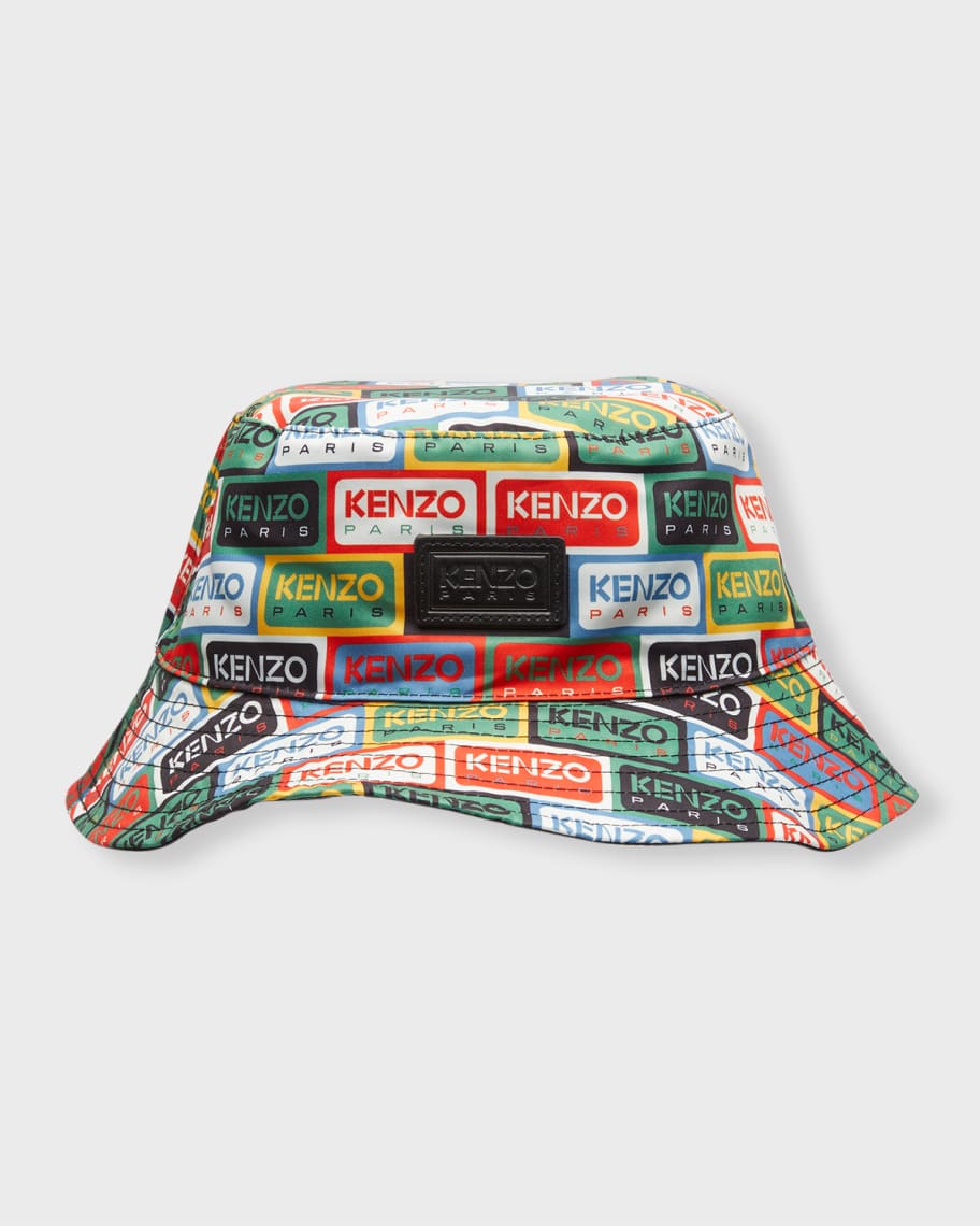 Kenzo Men's Multi-Label Reversible Bucket Hat | Neiman Marcus